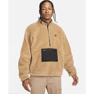 LARGE Nike Club Fleece Pullover Sweater Half Zip Anorak Jacket MENS DQ4880-258